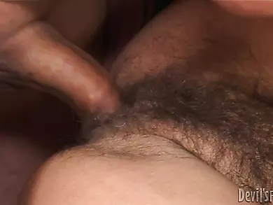Super hot MILF gets her wet hairy pussy creamed on !