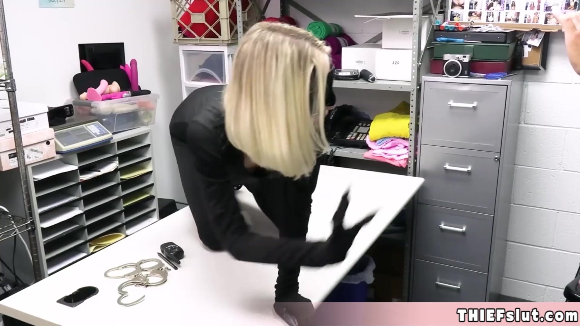 Cute catwoman thief gets her uniform ripped then fucked hard by a horny cop