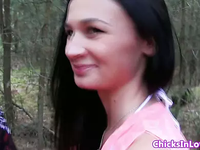 European lesbian teens outdoors licking pussy
