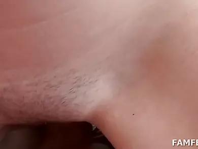 Amateur redhead gets twat cock filled in POV