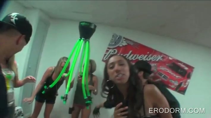 Teens in college drink and play sex games at party