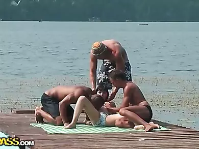 group sex on the dock in front of everybody