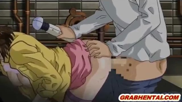 Cute hentai sucking dick and doggystyle fucking