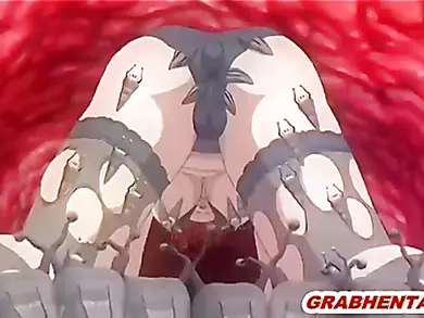 Redhead hentai bigboobs brutally fucked by tentacles and worms