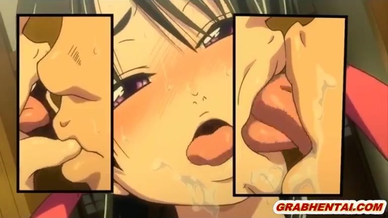 Japanese hentai gets squeezed her bigboobs and licked her wetpussy