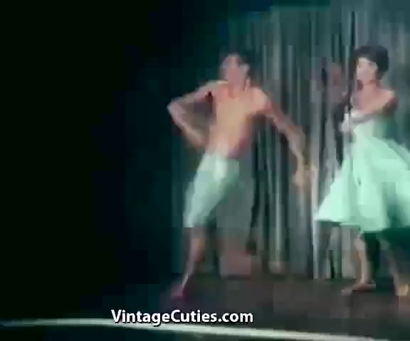 Nude Ballerina Dancing with Her Partner